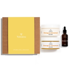 Sparkling orange Zestaw prezentowy: Orange oil 50ml, Orange & Cinnamon Butter 200ml, Orange & Cinnamon Scrub 250g
